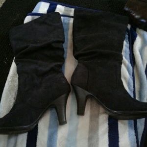 black heel boots